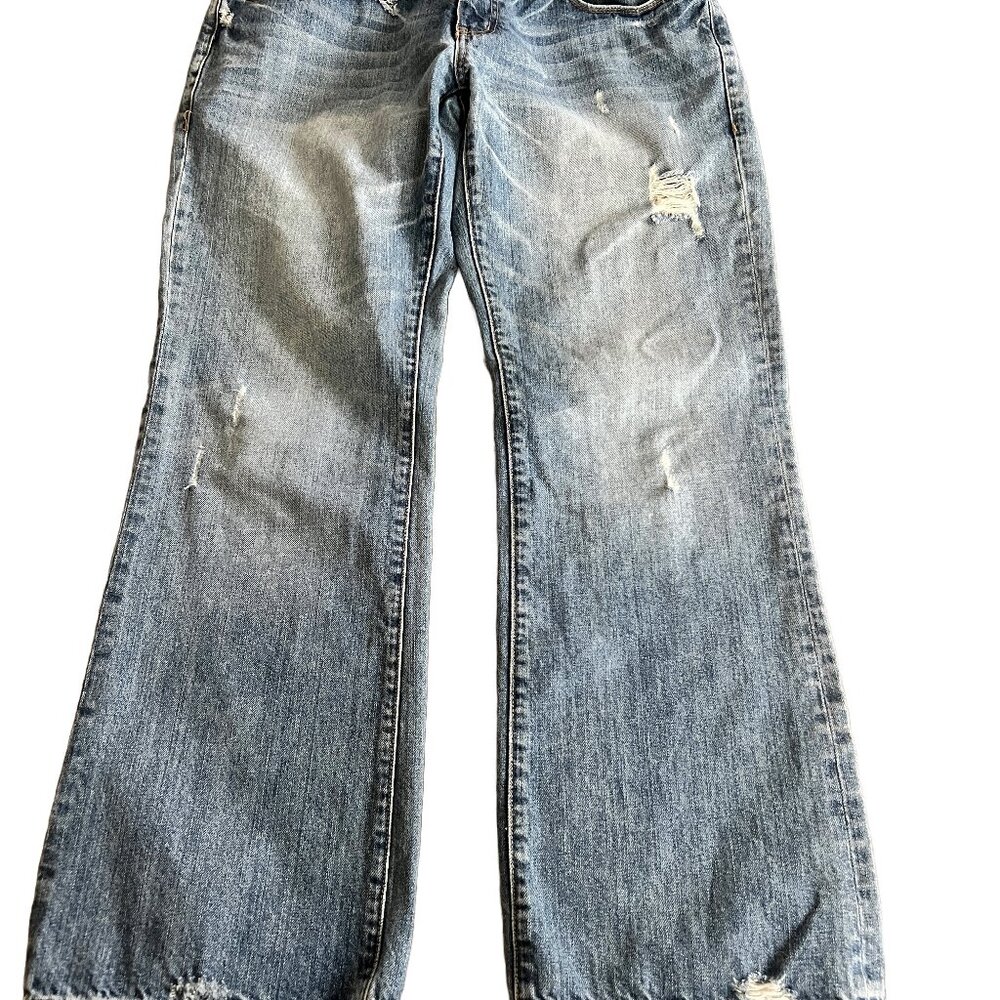 Converse One Star Women's 36x32 Low Bootcut Distressed Blue Jeans